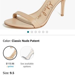 New in box Sam Edelman Patti nude heels